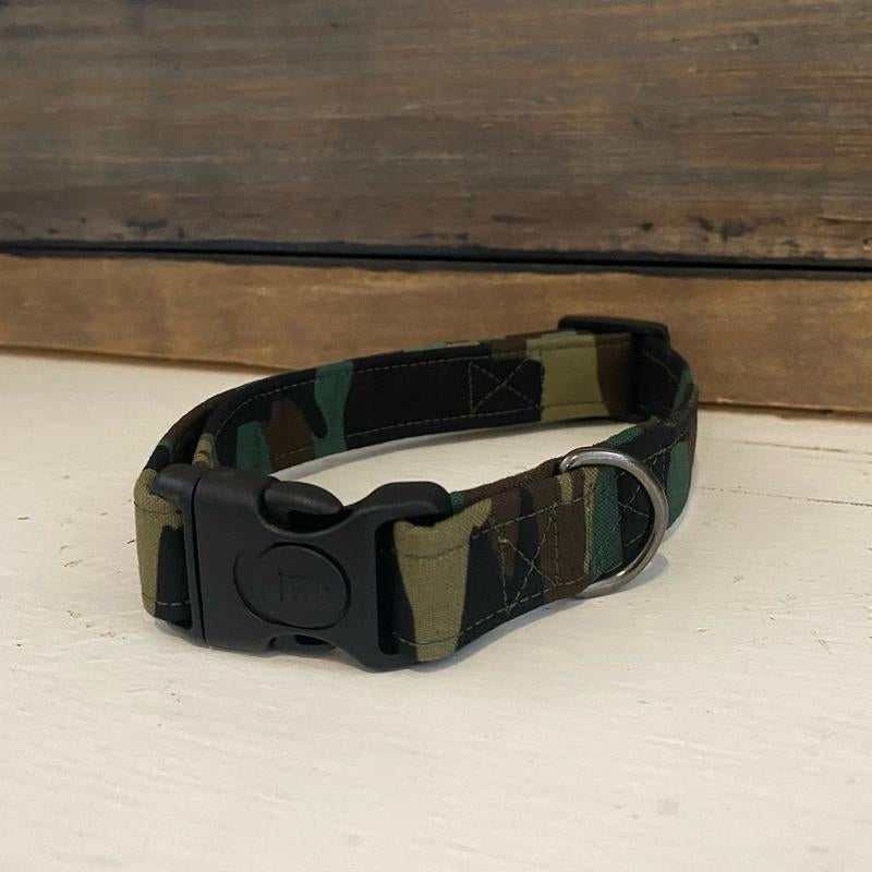 Green Camouflage Dog Collar by Dixie Lane, Camo Collar