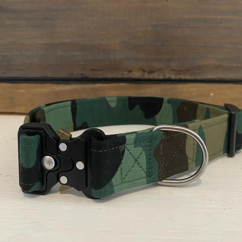 Green Camouflage Dog Collar by Dixie Lane, Camo Collar