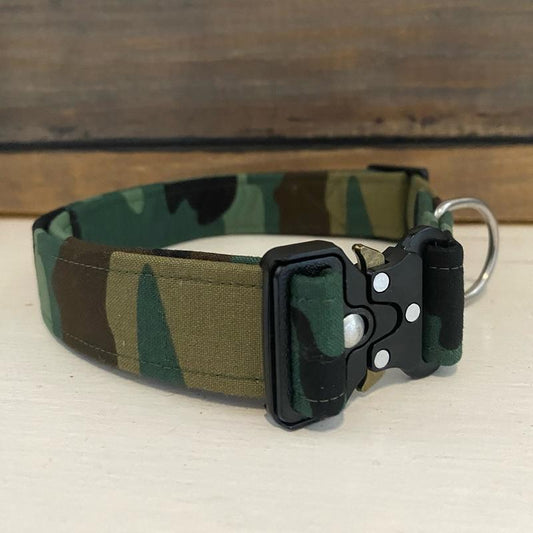 Green Camouflage Dog Collar by Dixie Lane, Camo Collar