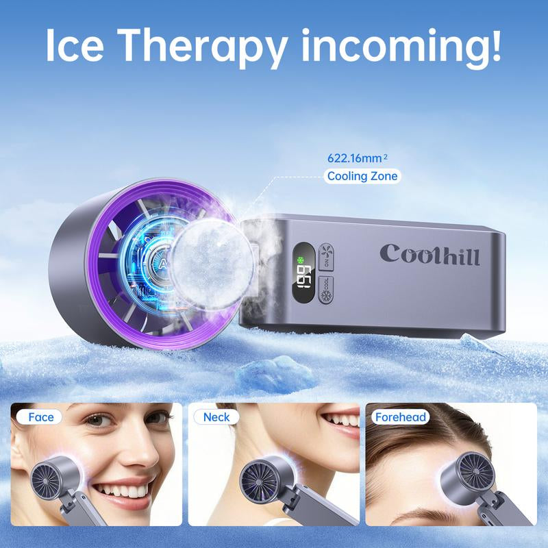 Coolhill Portable Handheld High Speed Fan, 199 Adjustable Level, Foldable Fan for Summer
