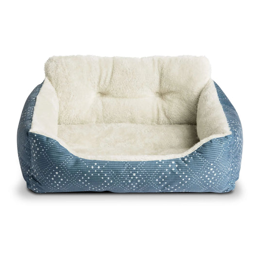 Lounger Small Pet Bed, Blue 21" X 17"