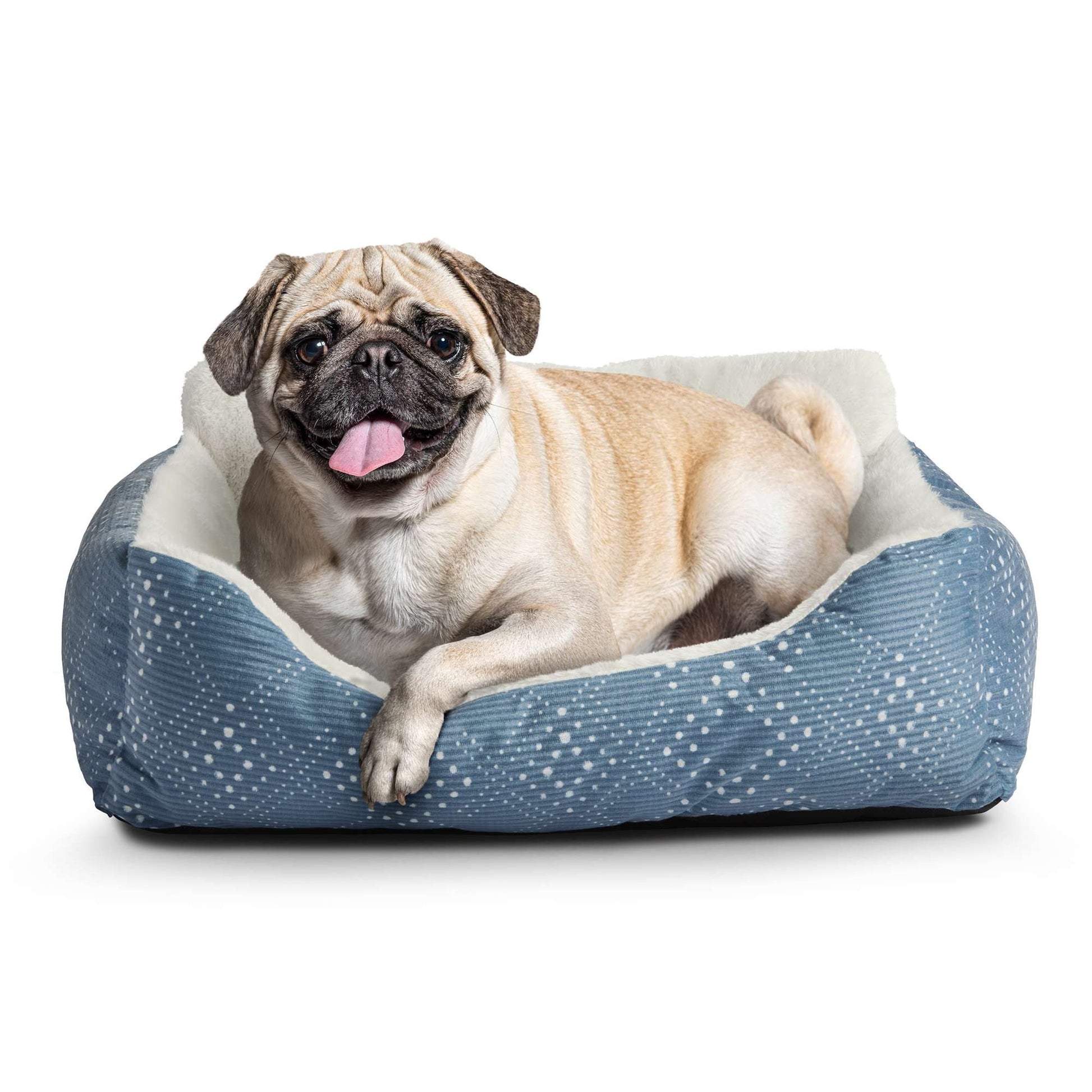 Lounger Small Pet Bed, Blue 21" X 17"