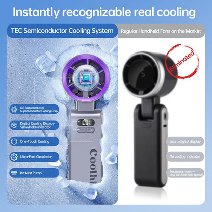 Coolhill Portable Handheld High Speed Fan, 199 Adjustable Level, Foldable Fan for Summer