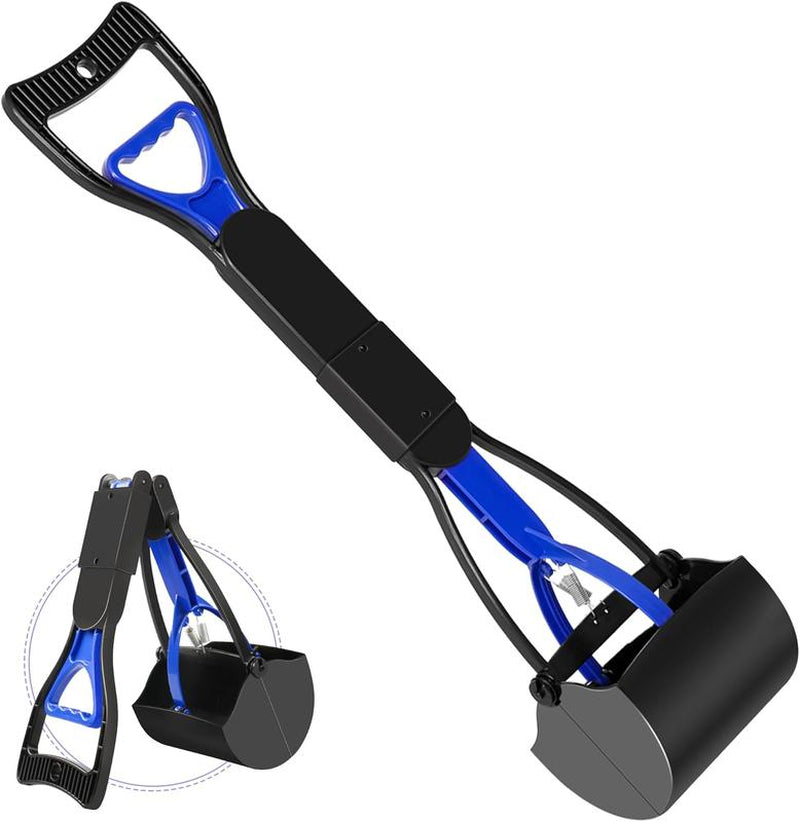 ZPA Pet Pooper Scooper for Small Medium Large XL Pet Long Handle Heavy Duty Foldable Dog Poop Picker Upper