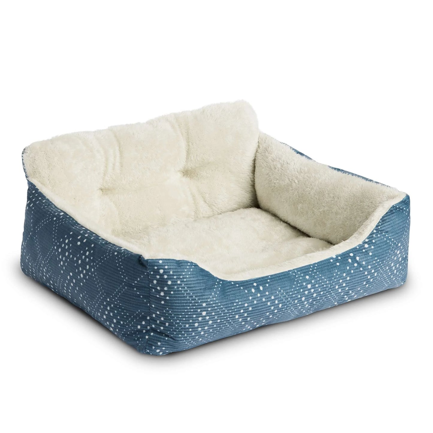 Lounger Small Pet Bed, Blue 21" X 17"