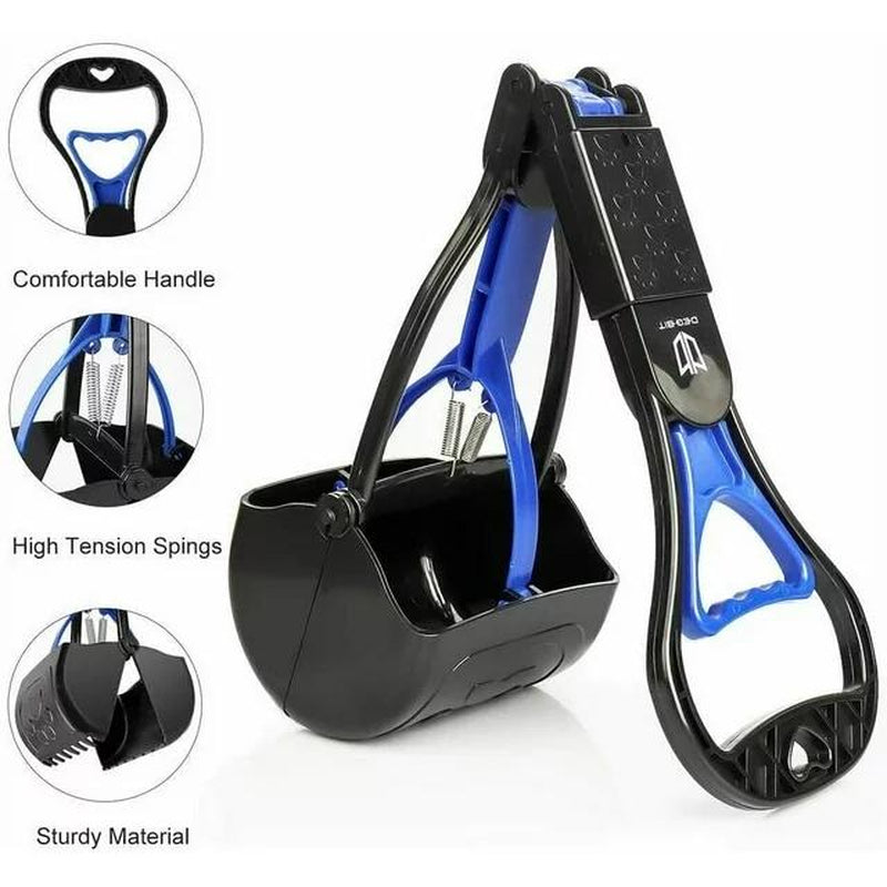 ZPA Pet Pooper Scooper for Small Medium Large XL Pet Long Handle Heavy Duty Foldable Dog Poop Picker Upper