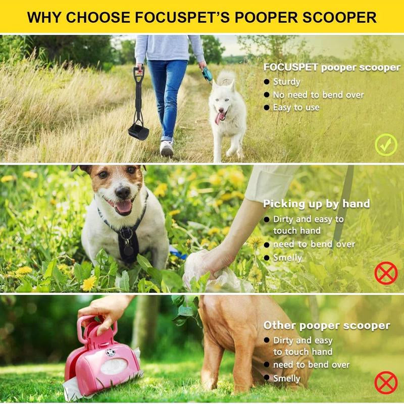 ZPA Pet Pooper Scooper for Small Medium Large XL Pet Long Handle Heavy Duty Foldable Dog Poop Picker Upper