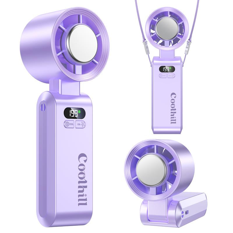Coolhill Portable Handheld High Speed Fan, 199 Adjustable Level, Foldable Fan for Summer