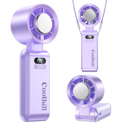 Coolhill Portable Handheld High Speed Fan, 199 Adjustable Level, Foldable Fan for Summer
