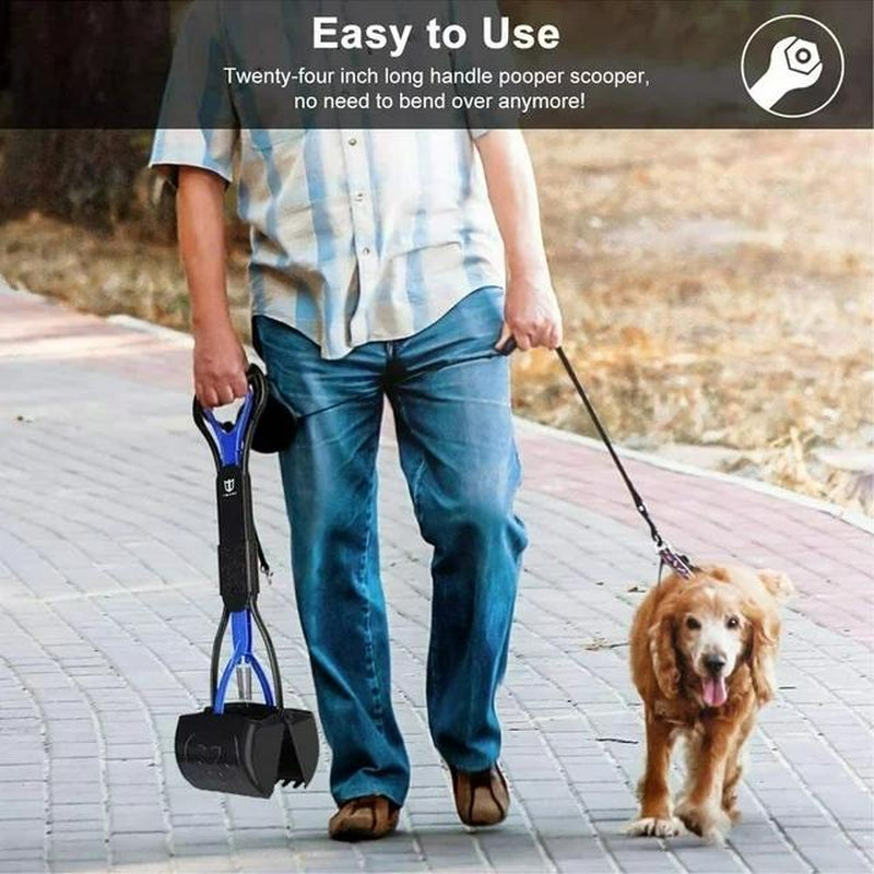 ZPA Pet Pooper Scooper for Small Medium Large XL Pet Long Handle Heavy Duty Foldable Dog Poop Picker Upper