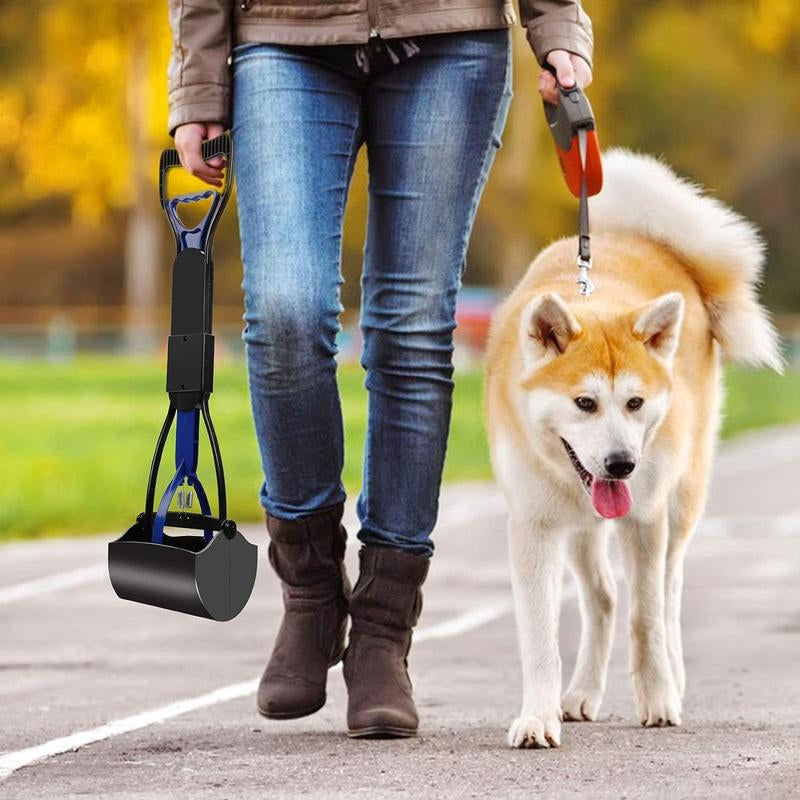 ZPA Pet Pooper Scooper for Small Medium Large XL Pet Long Handle Heavy Duty Foldable Dog Poop Picker Upper